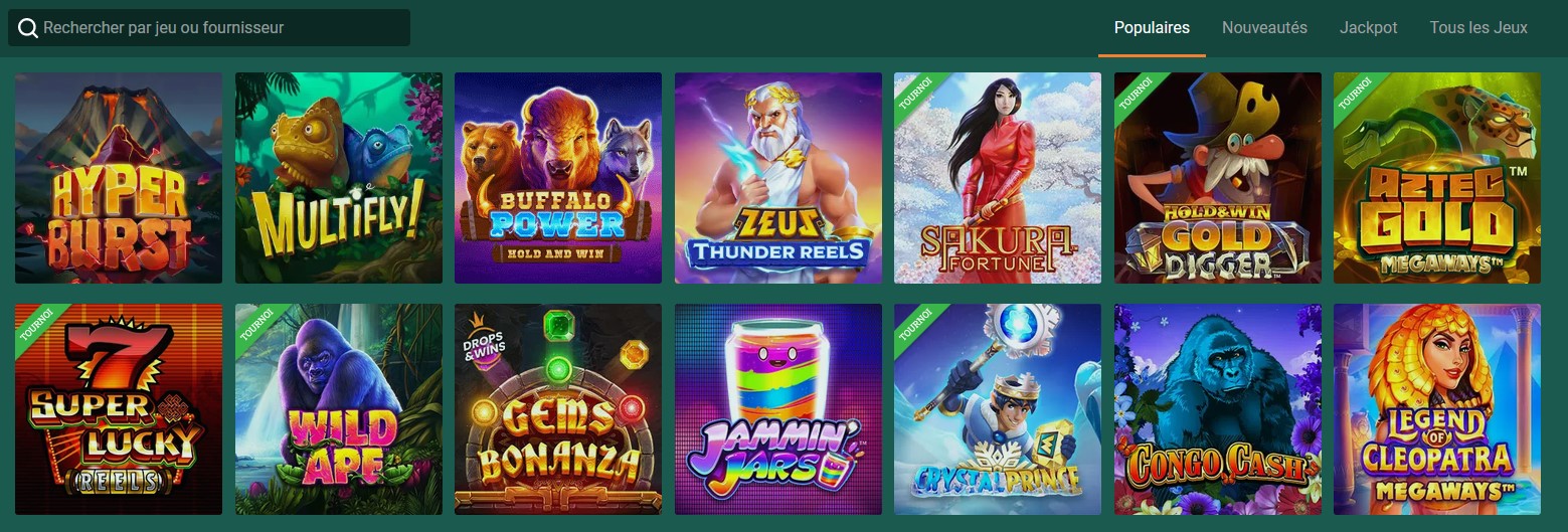 Meilleurs jeux du casino Cresus