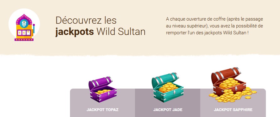Jackpots exclusifs chez Wild Sultan
